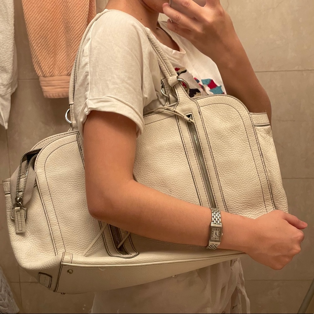 AGNES B white shoulder bag